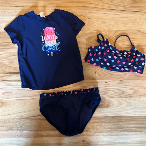 Lot of girls size 7/8 Cat & Jack swimsuits - Picture 6 of 11